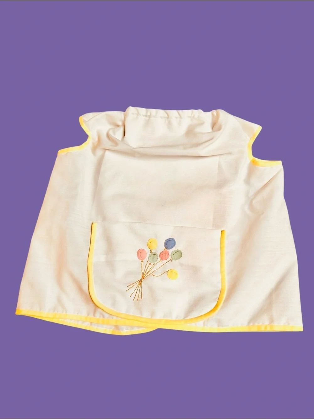Vintage Apron Pinafore Girls Small Hand Embroidery Dress Cover Handmade 2T/3T